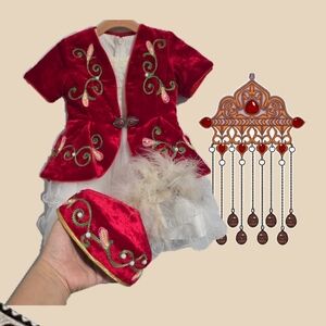 Kazakh Traditional Girl Set For Tusau Keser (Cutting The Bond) Tradition